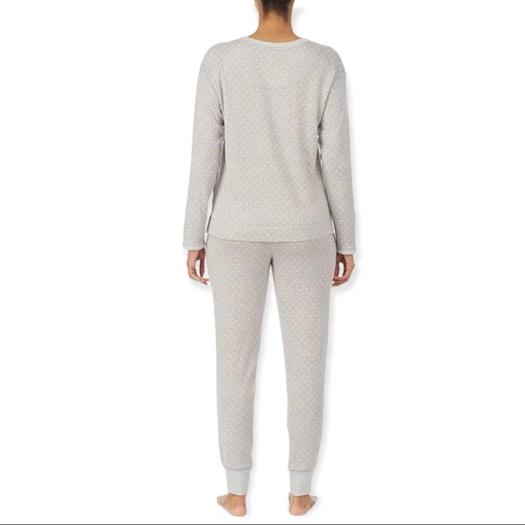 RALPH LAUREN Pajama Set Polka Dot Print Jersey Knit Top & Jogger Jammies - Picture 2 of 6